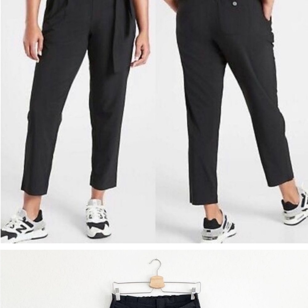 Athleta Skyline II 2 tapered straight leg black high rise pants size 2